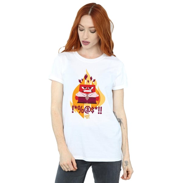 Disney Womens/Ladies Inside Out Fired Up Cotton Boyfriend T-Shirt