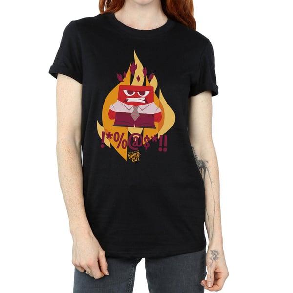 Disney Womens/Ladies Inside Out Fired Up Cotton Boyfriend T-Shirt