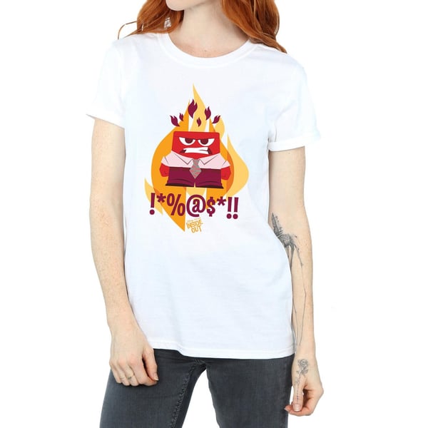 Disney Womens/Ladies Inside Out Fired Up Cotton Boyfriend T-Shirt
