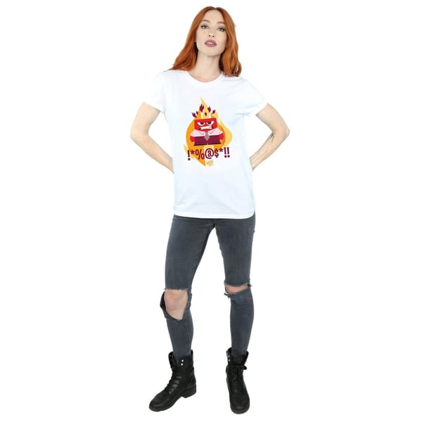 Disney Womens/Ladies Inside Out Fired Up Cotton Boyfriend T-Shirt