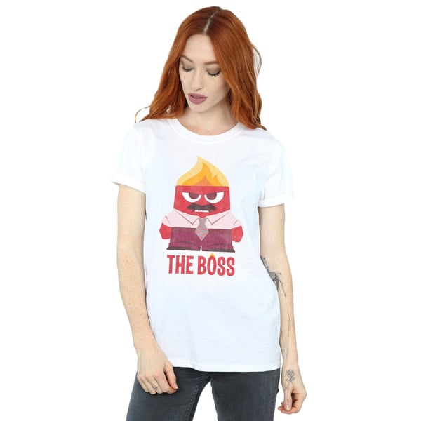 Disney Womens/Ladies Inside Out Anger The Boss Cotton Boyfriend T-Shirt