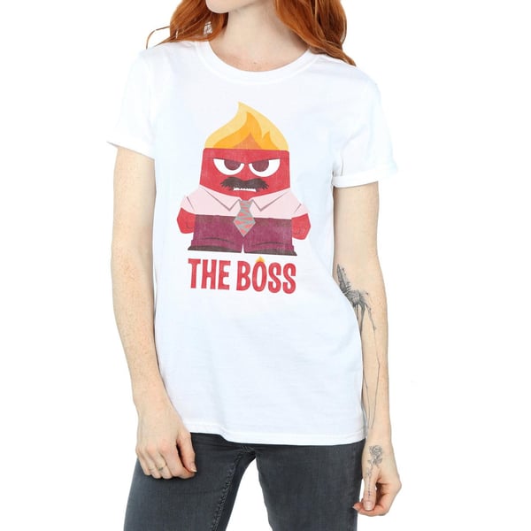 Disney Womens/Ladies Inside Out Anger The Boss Cotton Boyfriend T-Shirt
