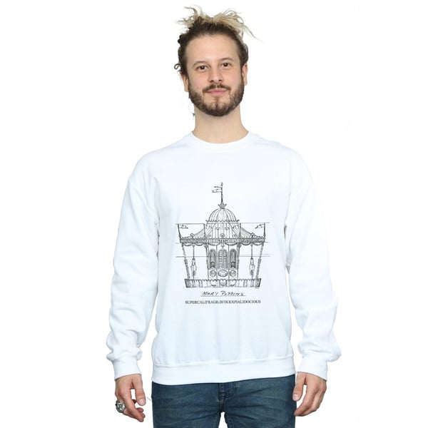 Disney Mens Mary Poppins Carousel Sketch Sweatshirt