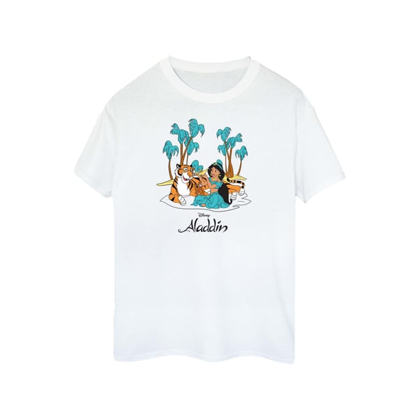 Disney Womens/Ladies Aladdin Jasmine Abu Rajah Beach Cotton Boyfriend T-Shirt