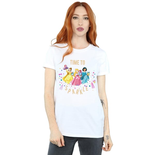 Disney Womens/Ladies Princess Time To Sparkle Cotton Boyfriend T-Shirt