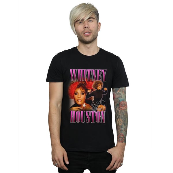 Whitney Houston Miesten Signature Homage T-paita