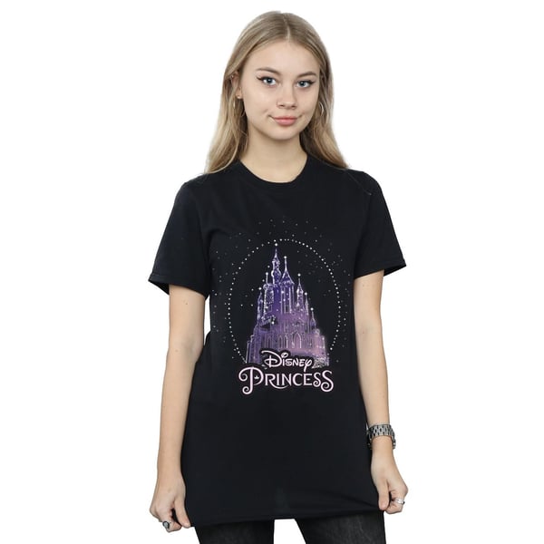 Disney Womens/Ladies Princess Christmas Castle Cotton Boyfriend T-Shirt