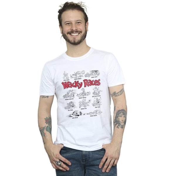 Wacky Races Mens Car Lineup T-Shirt
