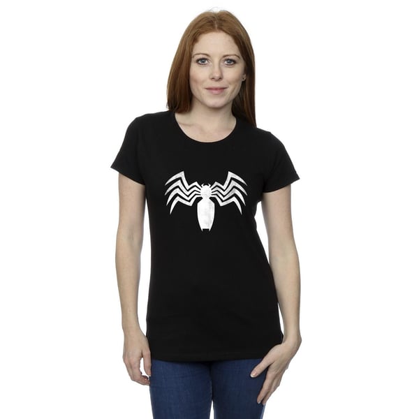 Marvel Womens/Ladies Venom Spider Logo Emblem Cotton T-Shirt