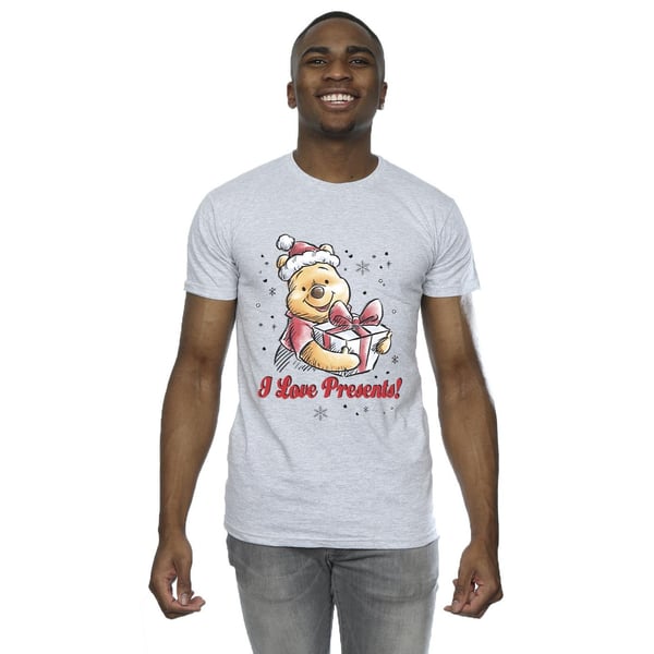 Disney Mens Winnie The Pooh Love Presents T-Shirt