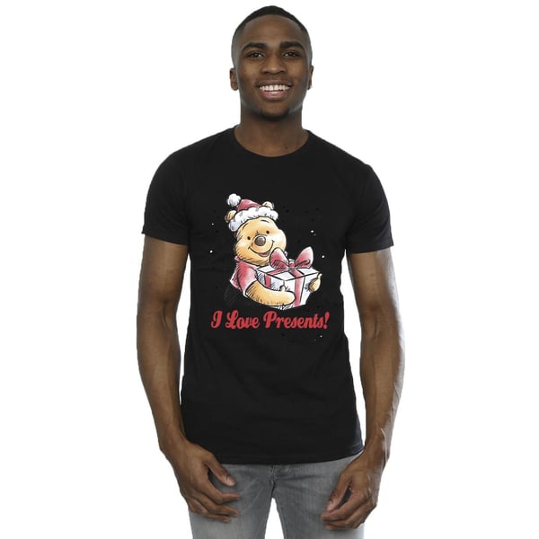 Disney Mens Winnie The Pooh Love Presents T-Shirt