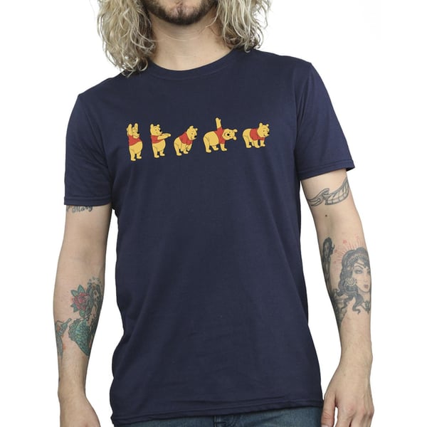 Disney Mens Winnie The Pooh Stretching T-Shirt