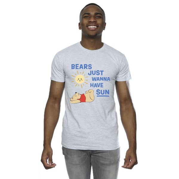 Disney Mens Winnie The Pooh Bears Just Wanna Have Sun T-Shirt