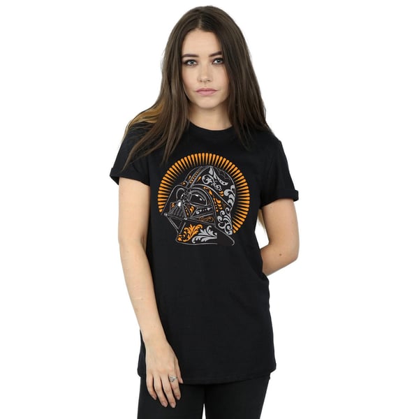 Star Wars Womens/Ladies Darth Vader Dia De Los Muertos Cotton Boyfriend T-Shirt