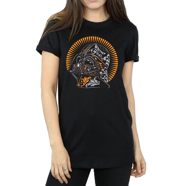 Star Wars Womens/Ladies Darth Vader Dia De Los Muertos Cotton Boyfriend T-Shirt