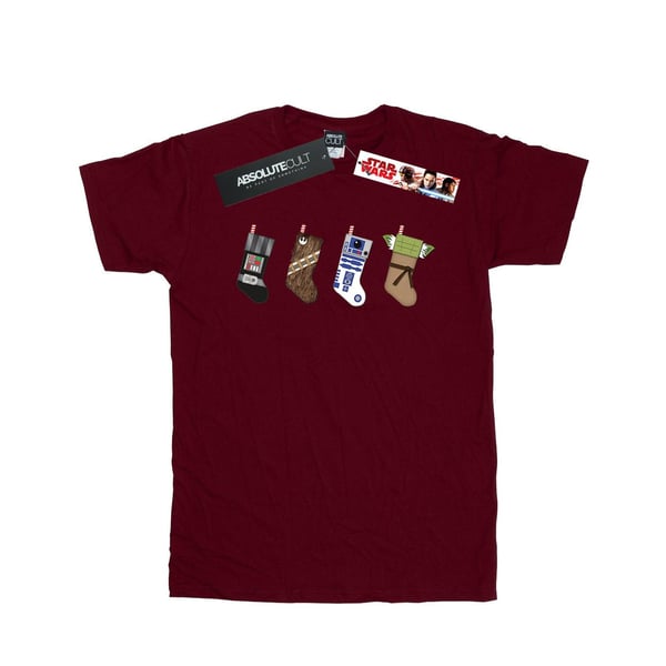 Star Wars Dam/Dam Julstrumpor T-shirt i bomull med boyfriend-passform