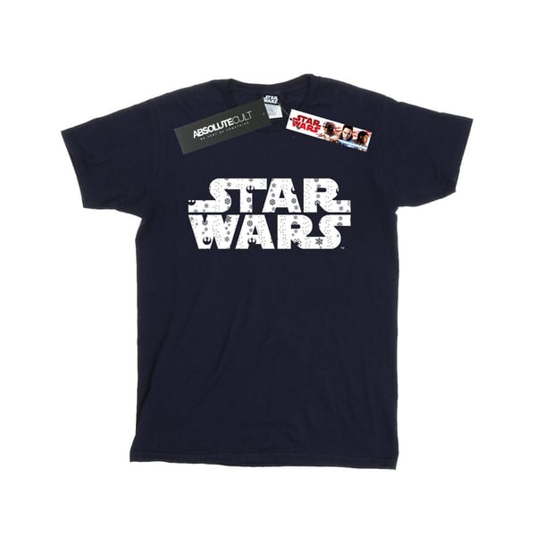 Star Wars naisten/naisten joululogo puuvillainen Boyfriend T-paita