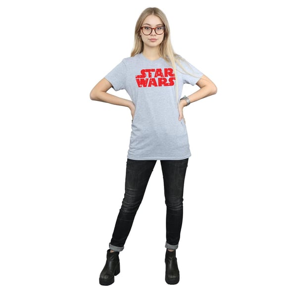 Star Wars Womens/Ladies Christmas Logo Cotton Boyfriend T-Shirt