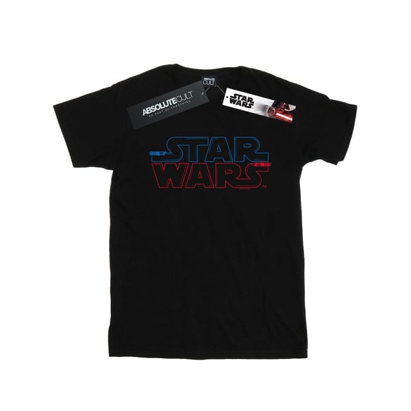 Star Wars Dam/Dam Lightsaber Logo T-shirt i bomull Boyfriend-modell