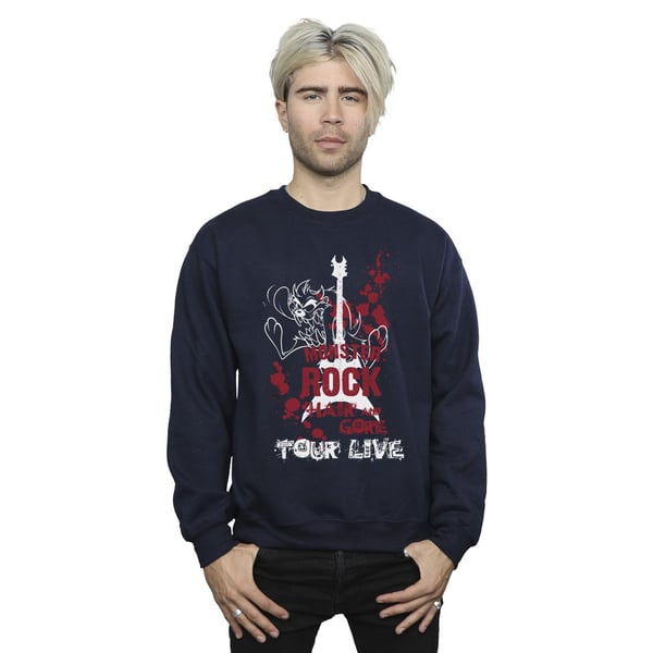 Looney Tunes Mens Taz Monster Rock Sweatshirt