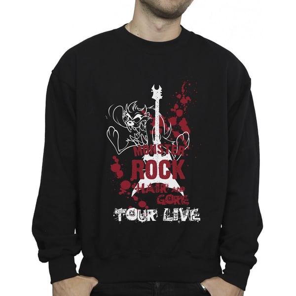 Looney Tunes Mens Taz Monster Rock Sweatshirt