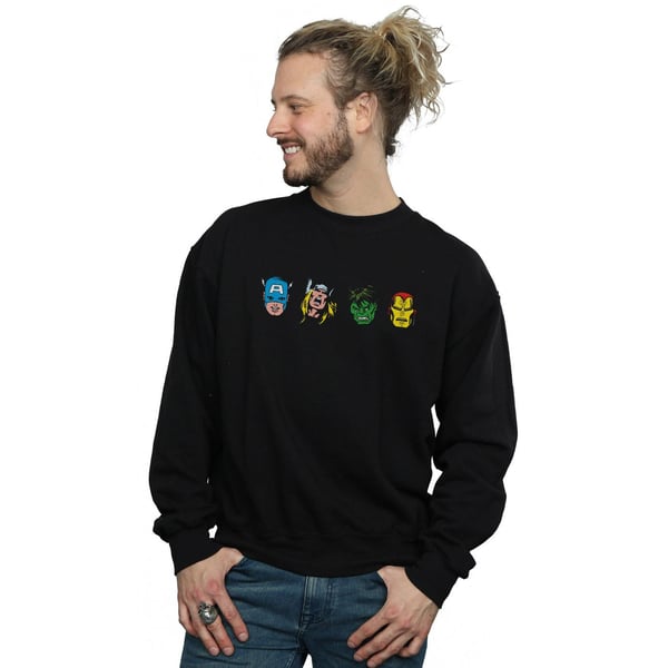 Marvel Mens Avengers Comic Heads Sweatshirt
