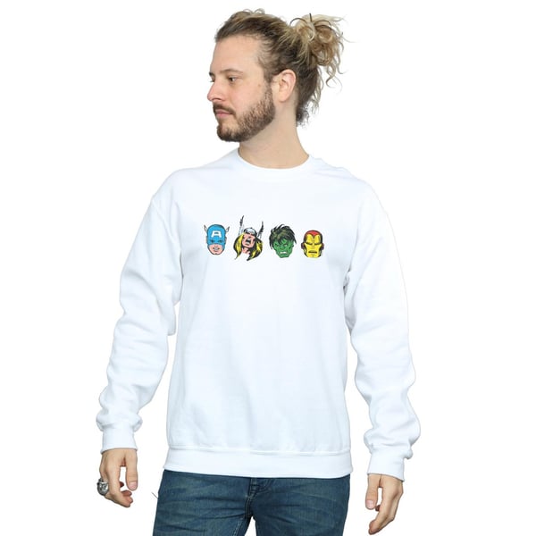 Marvel Mens Avengers Comic Heads Sweatshirt