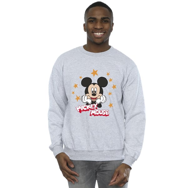 Disney Mens Mickey Mouse Stars Sweatshirt