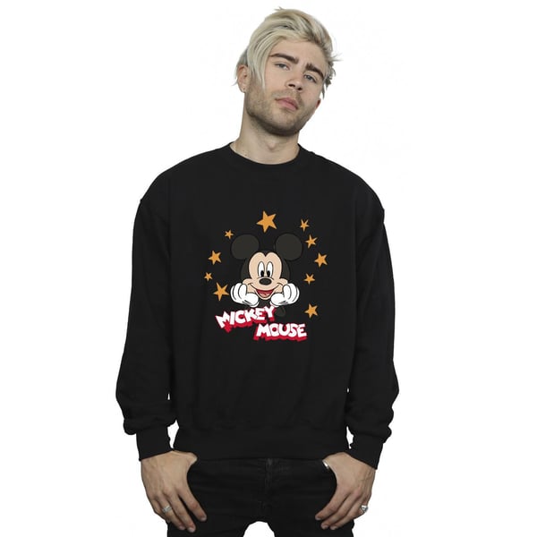 Disney Mens Mickey Mouse Stars Sweatshirt