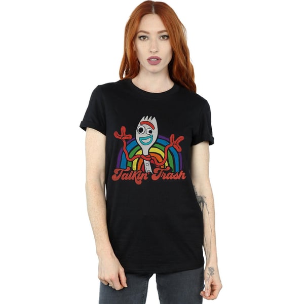 Disney Womens/Ladies Toy Story 4 Forky Talkin´ Trash Cotton Boyfriend T-Shirt