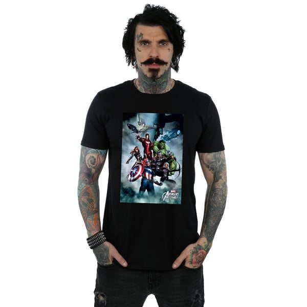Marvel miesten Avengers Team Montage T-paita