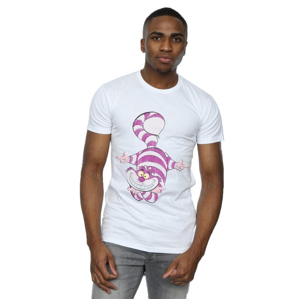 Disney Mens Alice In Wonderland Cheshire Cat Upside Down T-Shirt