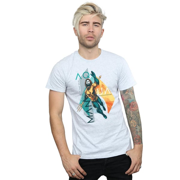 DC Comics Mens Aquaman Tropical Icon T-Shirt