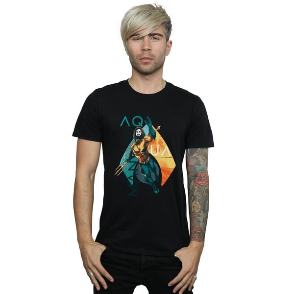 DC Comics Mens Aquaman Tropical Icon T-Shirt