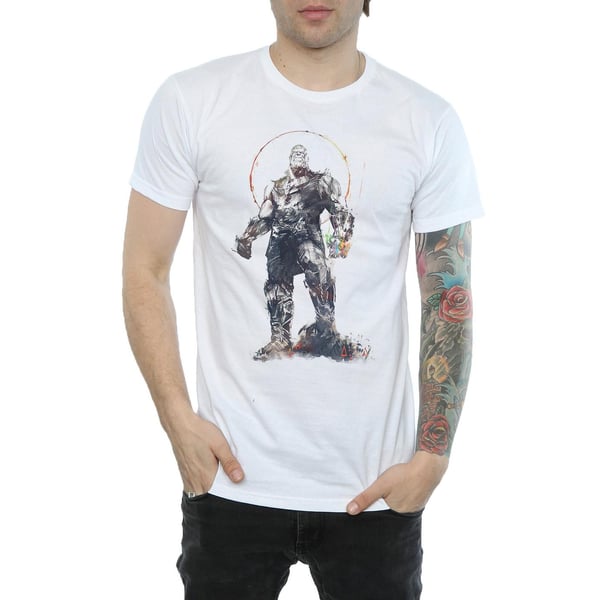Marvel Mens Avengers Infinity War Thanos Sketch T-Shirt