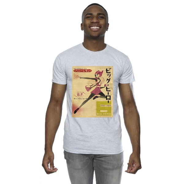 Disney Mens Big Hero 6 Baymax Honey Lemon Newspaper T-Shirt