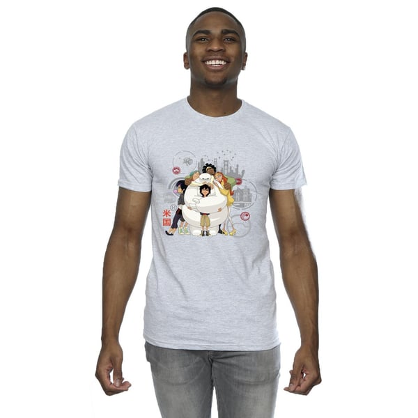 Disney Miesten Big Hero 6 Baymax Group Hug T-paita