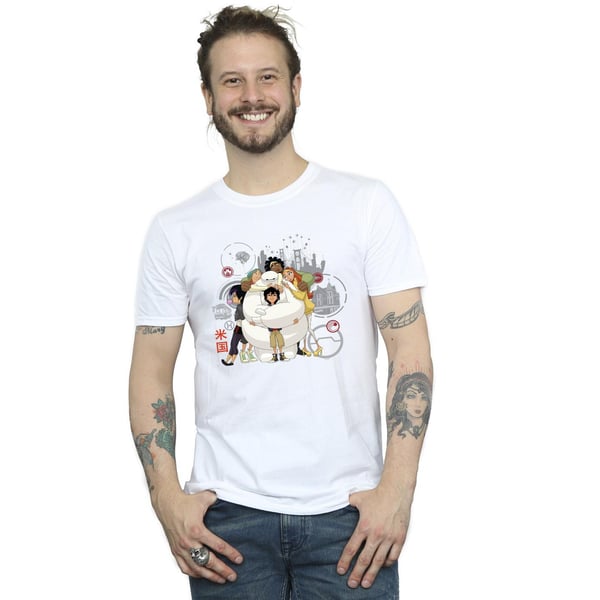 Disney Miesten Big Hero 6 Baymax Group Hug T-paita
