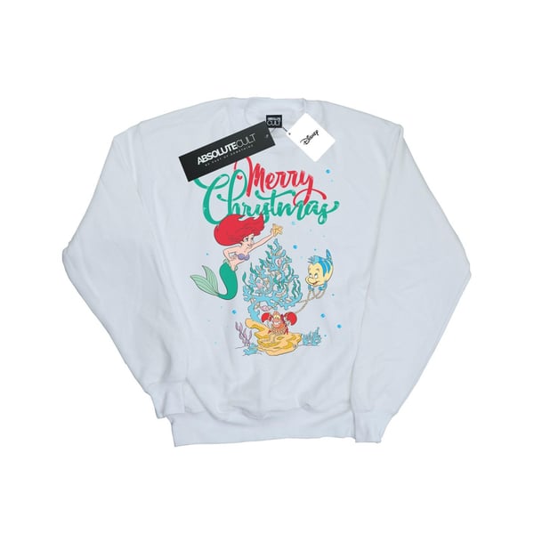 Disney Womens/Ladies Princess Ariel Merry Christmas Sweatshirt