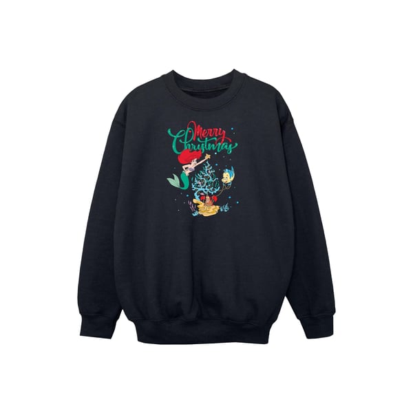 Disney Girls Princess Ariel Merry Christmas Sweatshirt
