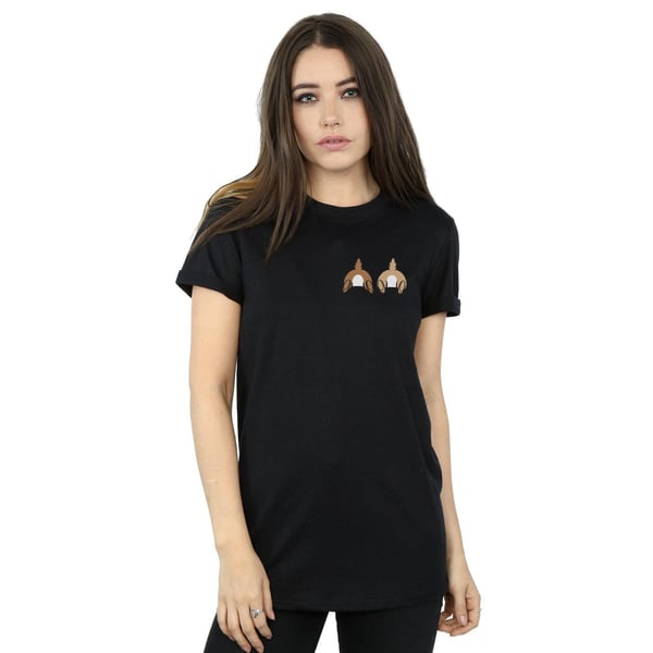Disney Womens/Ladies Chip N Dale Backside Breast Print Cotton Boyfriend T-Shirt
