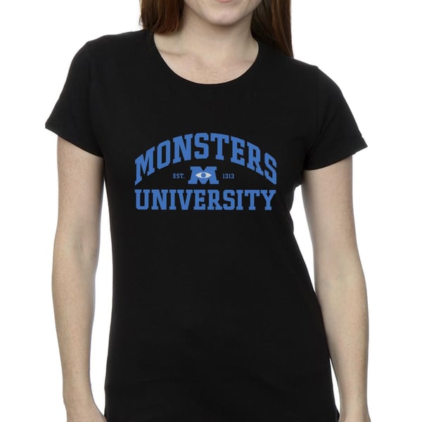 Disney Womens/Ladies Monsters University Logo Cotton T-Shirt