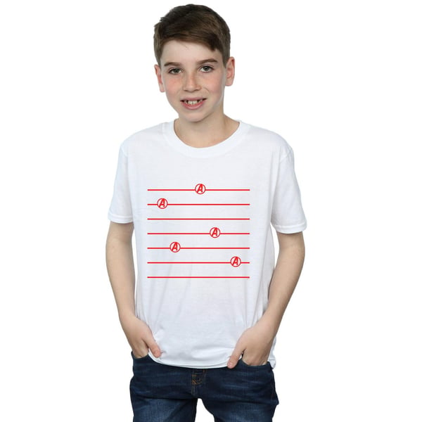 Marvel Boys Avengers Endgame Logo Stripes T-paita