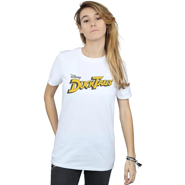 Disney Dam/Dam Ankeborg Logotyp Bomull Boyfriend T-shirt