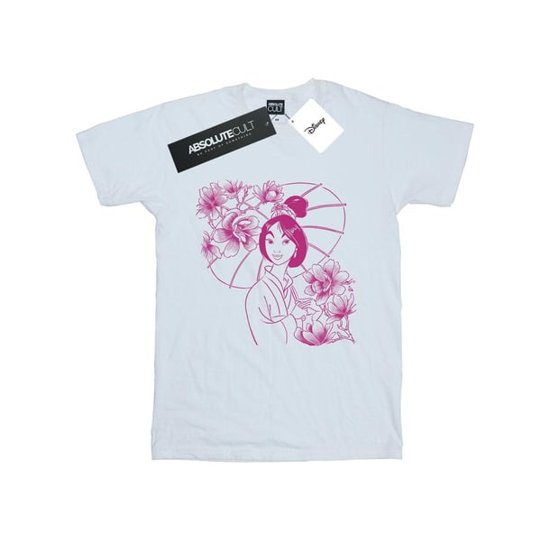 Disney Womens/Ladies Mulan Mono Magnolia Cotton Boyfriend T-Shirt