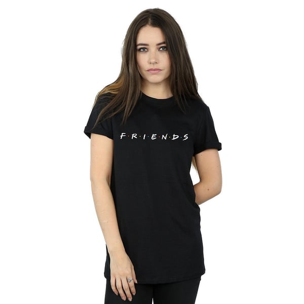 Friends Dam/Dam Logotyp Boyfriend T-shirt i Bomull