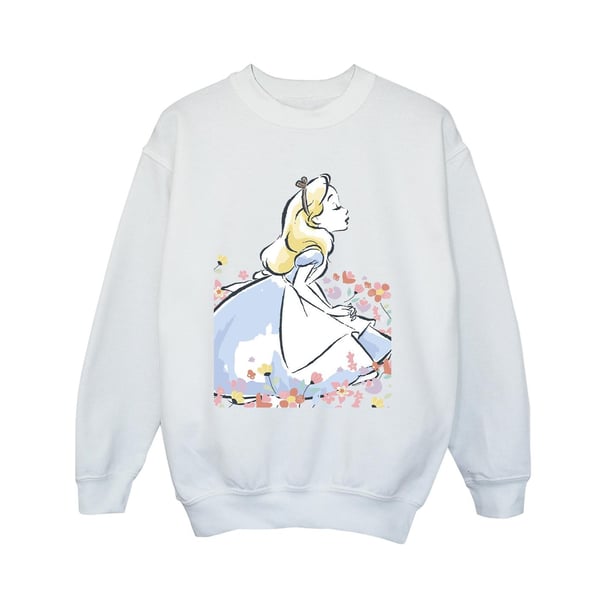 Disney Boys Alice In Wonderland Sketch Flowers Sweatshirt