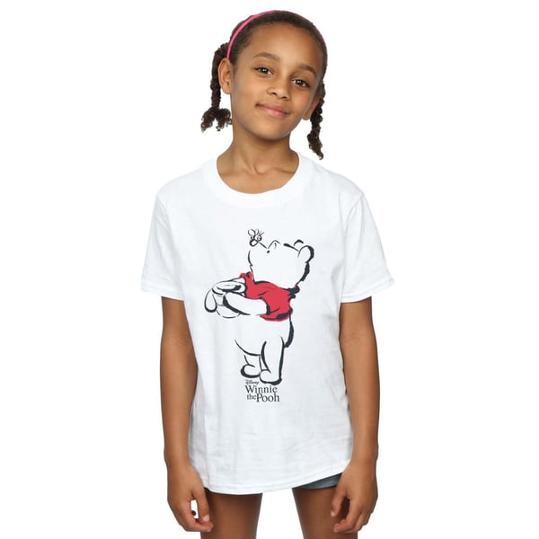 Disney Girls Winnie The Pooh Drawing Cotton T-Shirt