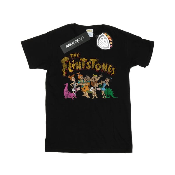 The Flintstones Womens/Ladies Group Distressed Cotton Boyfriend T-Shirt