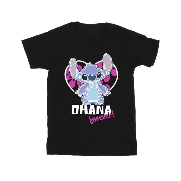 Disney Mens Lilo And Stitch Ohana Forever Heart T-Shirt